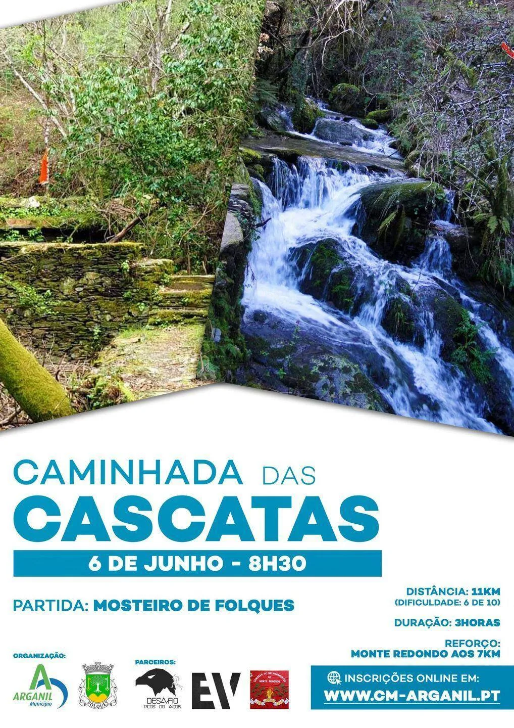 Cartaz Caminhada das Cascatas Caminhada Folques 1 scaled 2