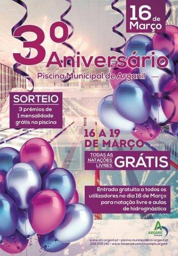 cartaz 3 aniv piscina