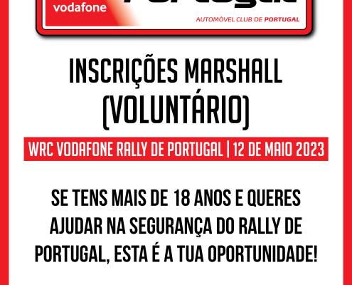 Inscrições Marshall Rally De Portugal 2023