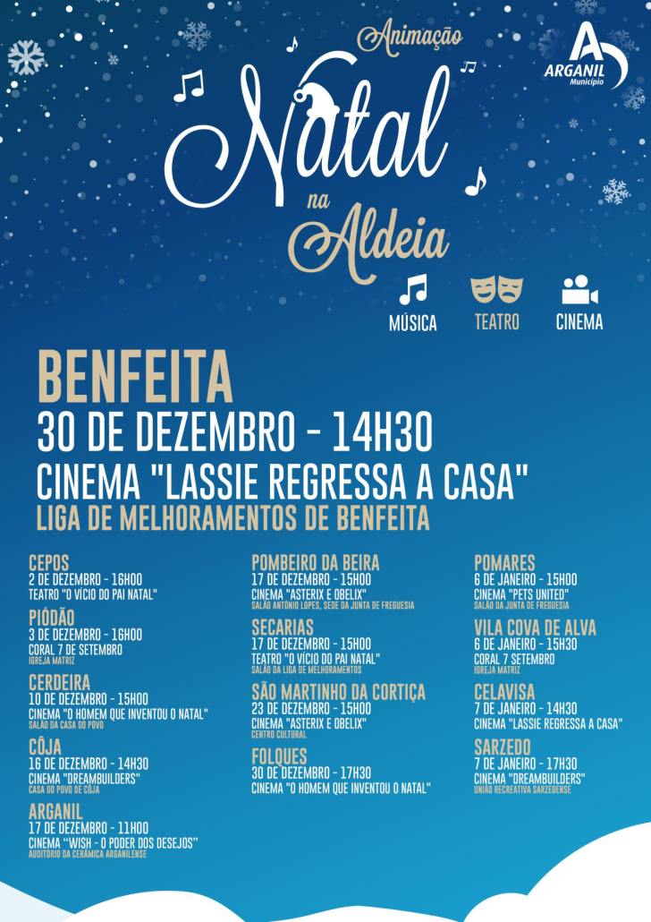 Benfeita Cartaz Individual Animação Natal Na Aldeia