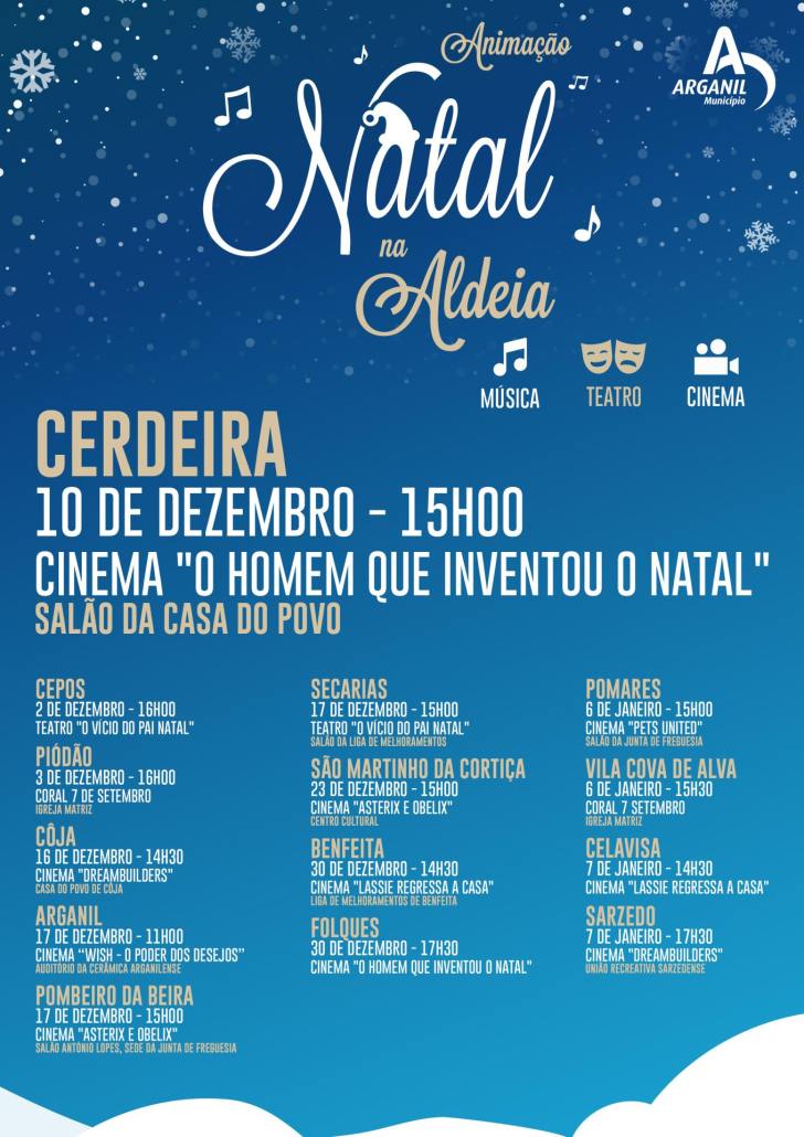 Cerdeira Cartaz Individual Animação Natal Na Aldeia