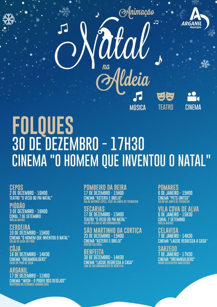 Folques Cartaz Individual Animação Natal Na Aldeia