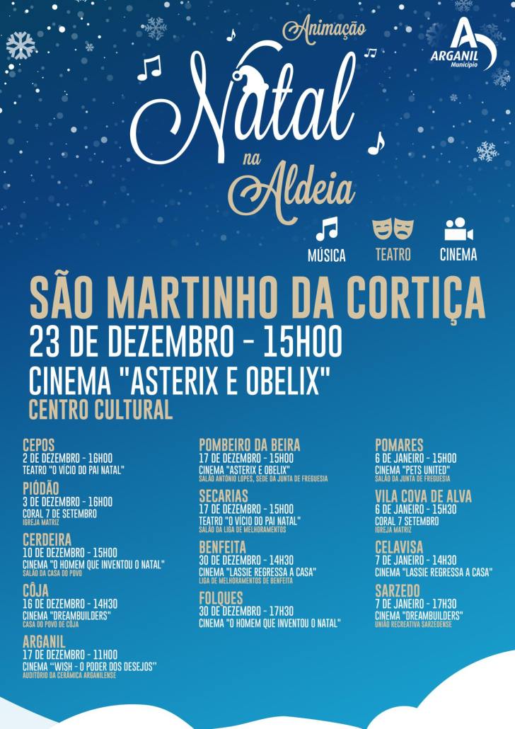 Sao Martinho Da Cortica Cartaz Individual Animação Natal Na Aldeia