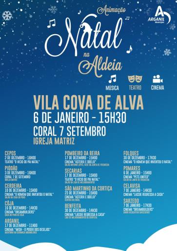 Vila Cova De Alva Cartaz Individual Animação Natal Na Aldeia