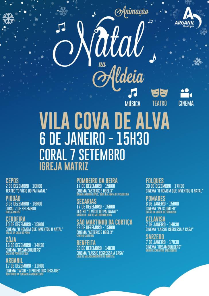 Vila Cova De Alva Cartaz Individual Animação Natal Na Aldeia