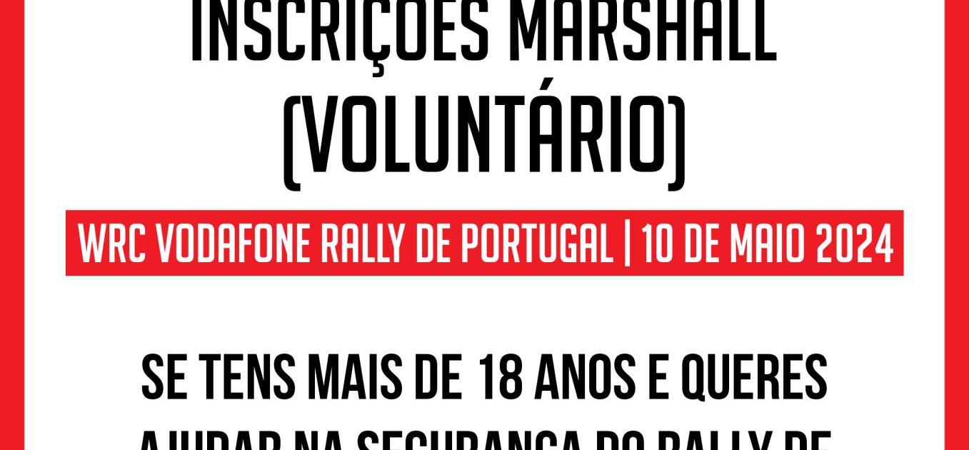 Inscrições Marshall Rally De Portugal 2024