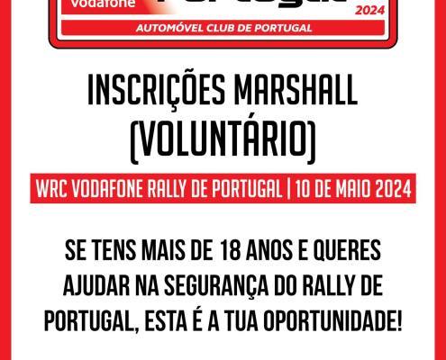 Inscrições Marshall Rally De Portugal 2024