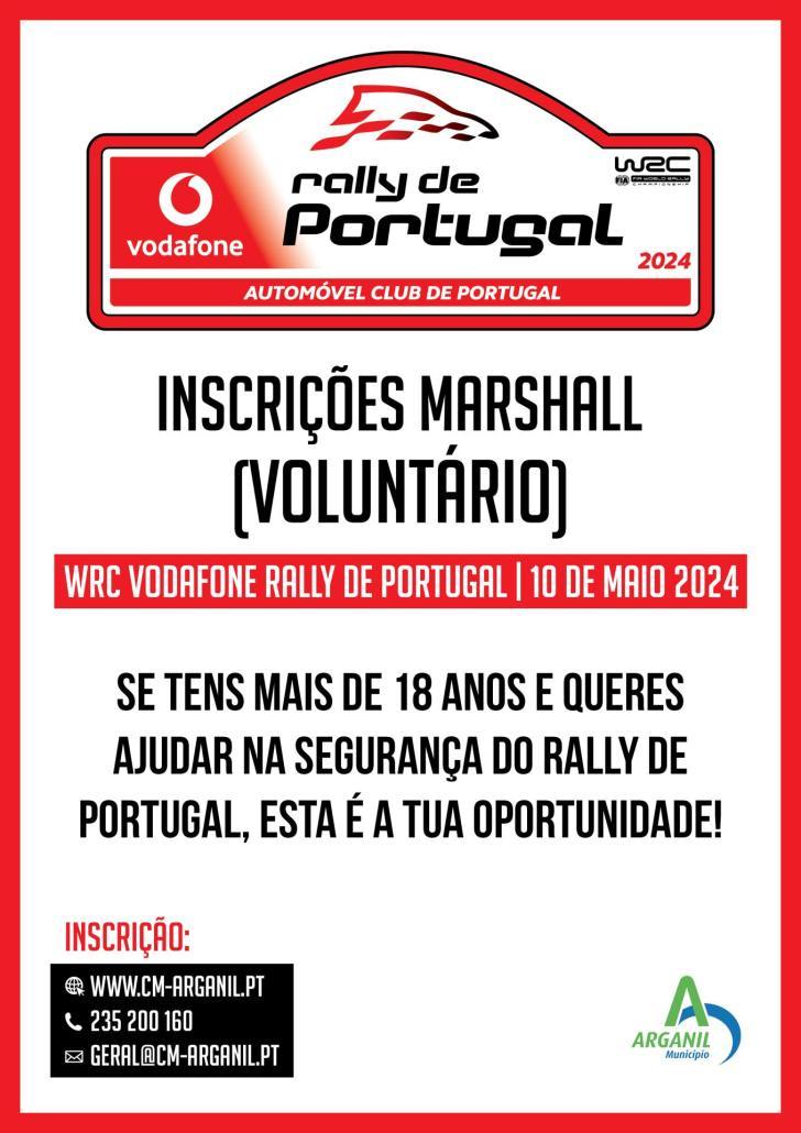 Inscrições Marshall Rally De Portugal 2024