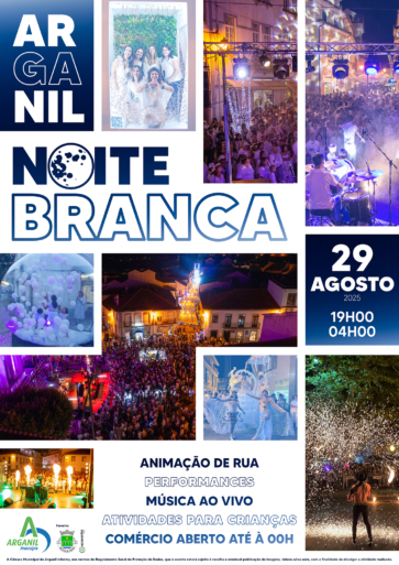 Cartaz Noite Branca Arganil 2025