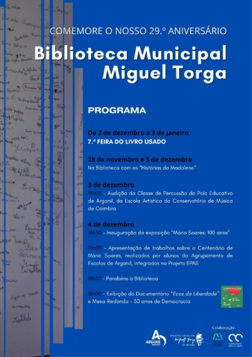 Cartaz Biblioteca Municipal Miguel Torga
