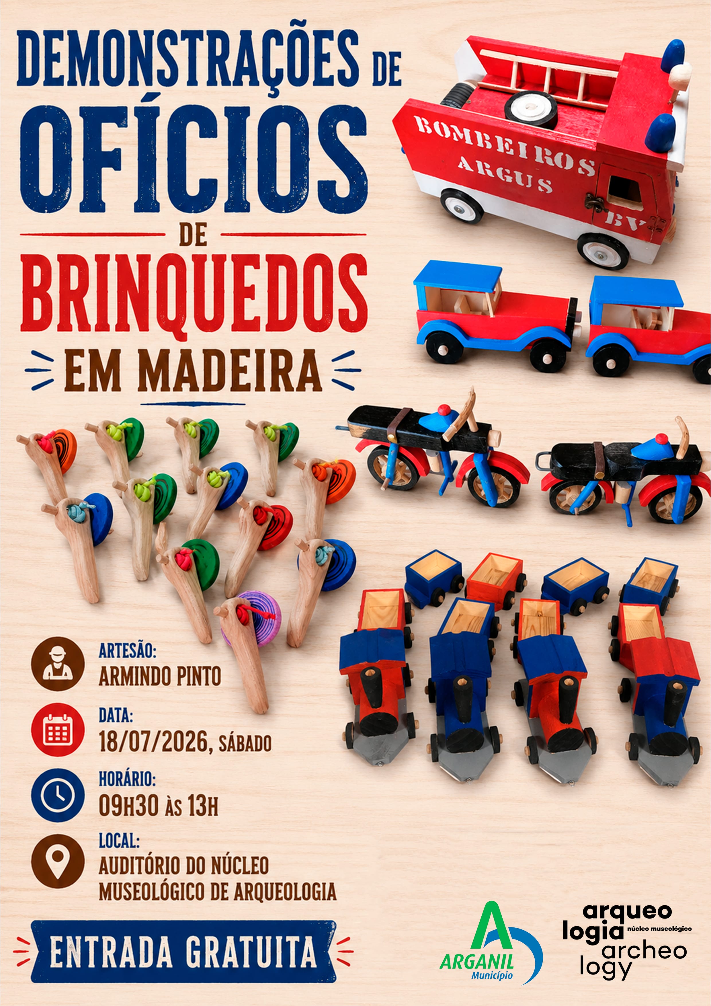 Demonstrações De Ofícios Brinquedos Em Madeira
