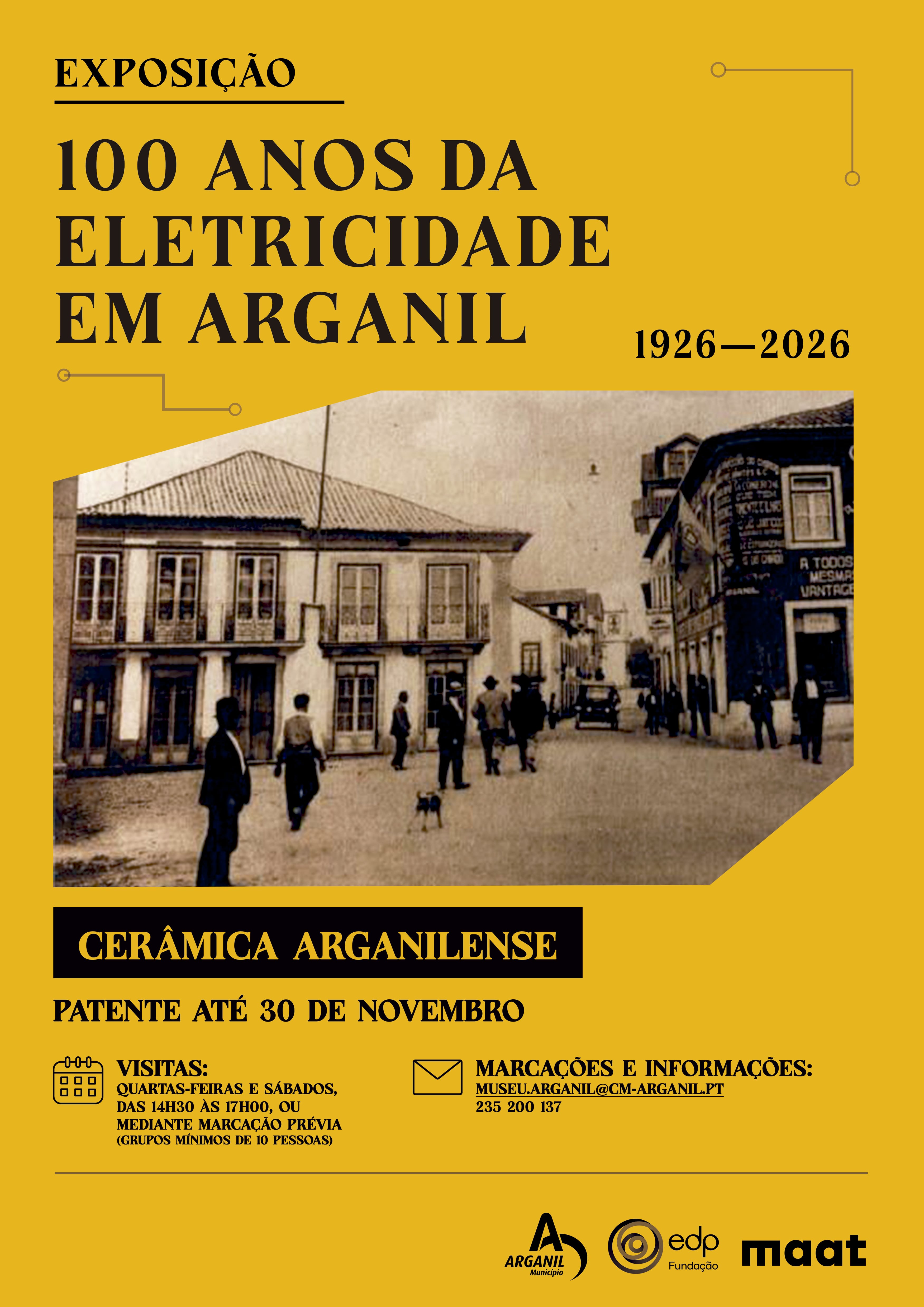 Cartaz Exposição 100 Anos De Eletricidade Em Arganil