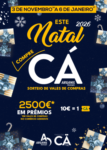 Cartaz Sorteio De Vales De Compras Arganil “este Natal, Compre CÁ“ 2026