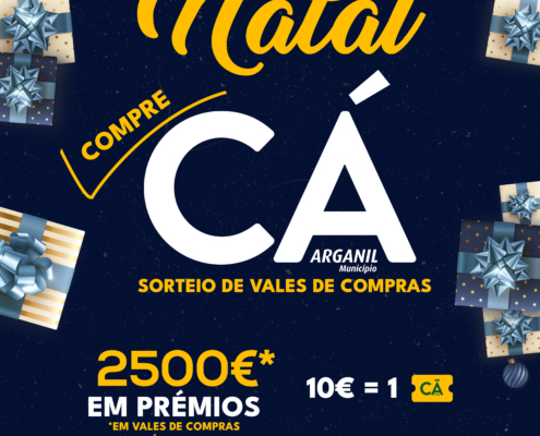Cartaz Sorteio De Vales De Compras Arganil “este Natal, Compre CÁ“ 2026